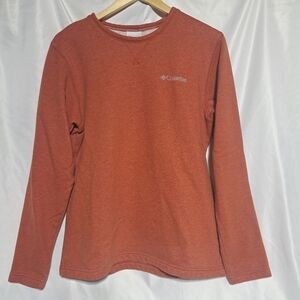 Columbia Mens Medium Twisted Creek Knit Long Sleeve Logo Shirt